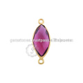 Wholesale Gemstone connectors Supplier, Handmade Gold Plated Bezel connectors